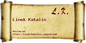 Linek Katalin névjegykártya